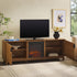 Mueble de TV moderno con chimenea eléctrica independiente de 70" de estilo escandinavo de Reema