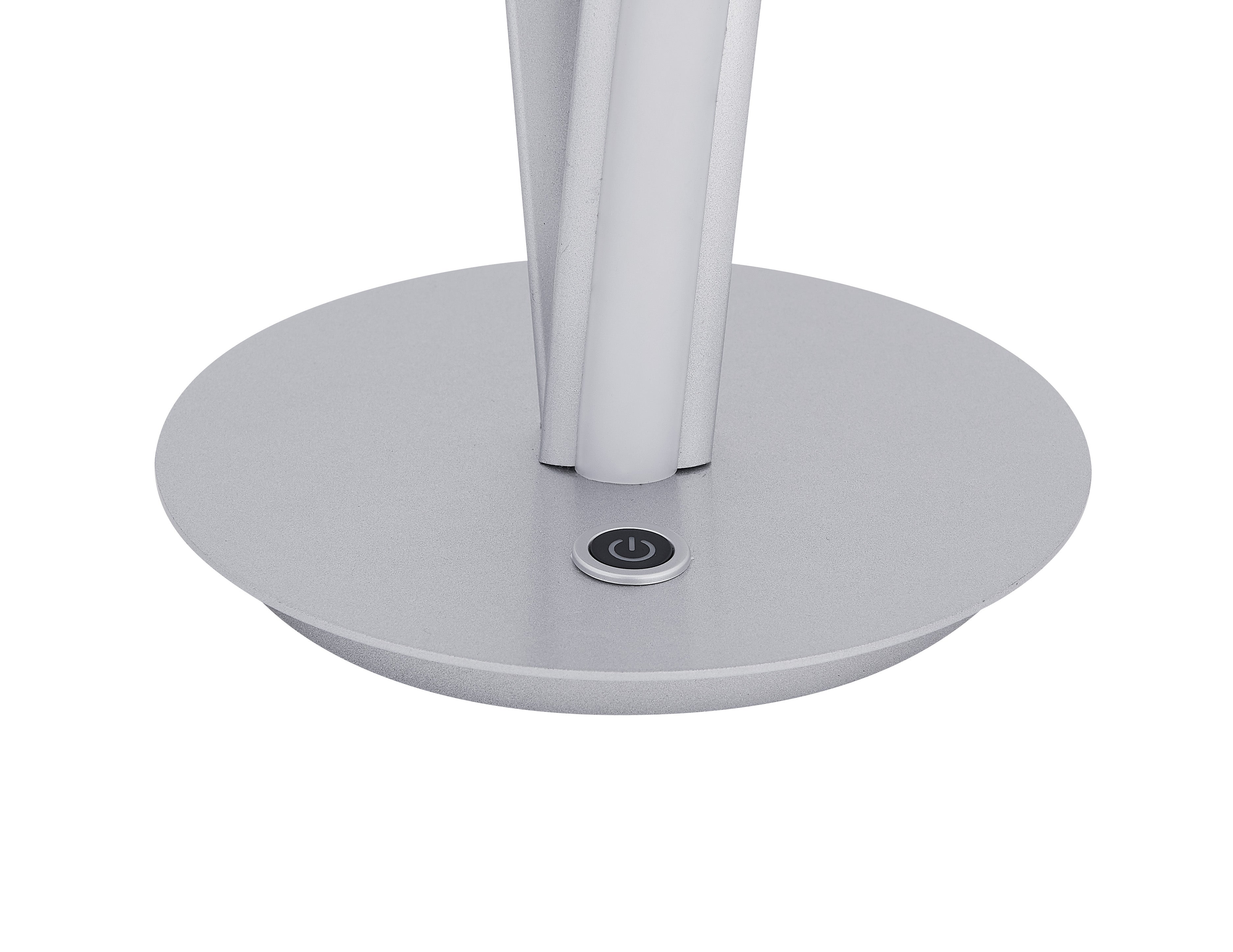 Lámpara de mesa plateada Munich // Tira de LED y regulador táctil