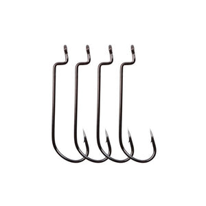 ProSeries High-Carbon Offset (Round Bend) Fishing Hooks - Set of 50