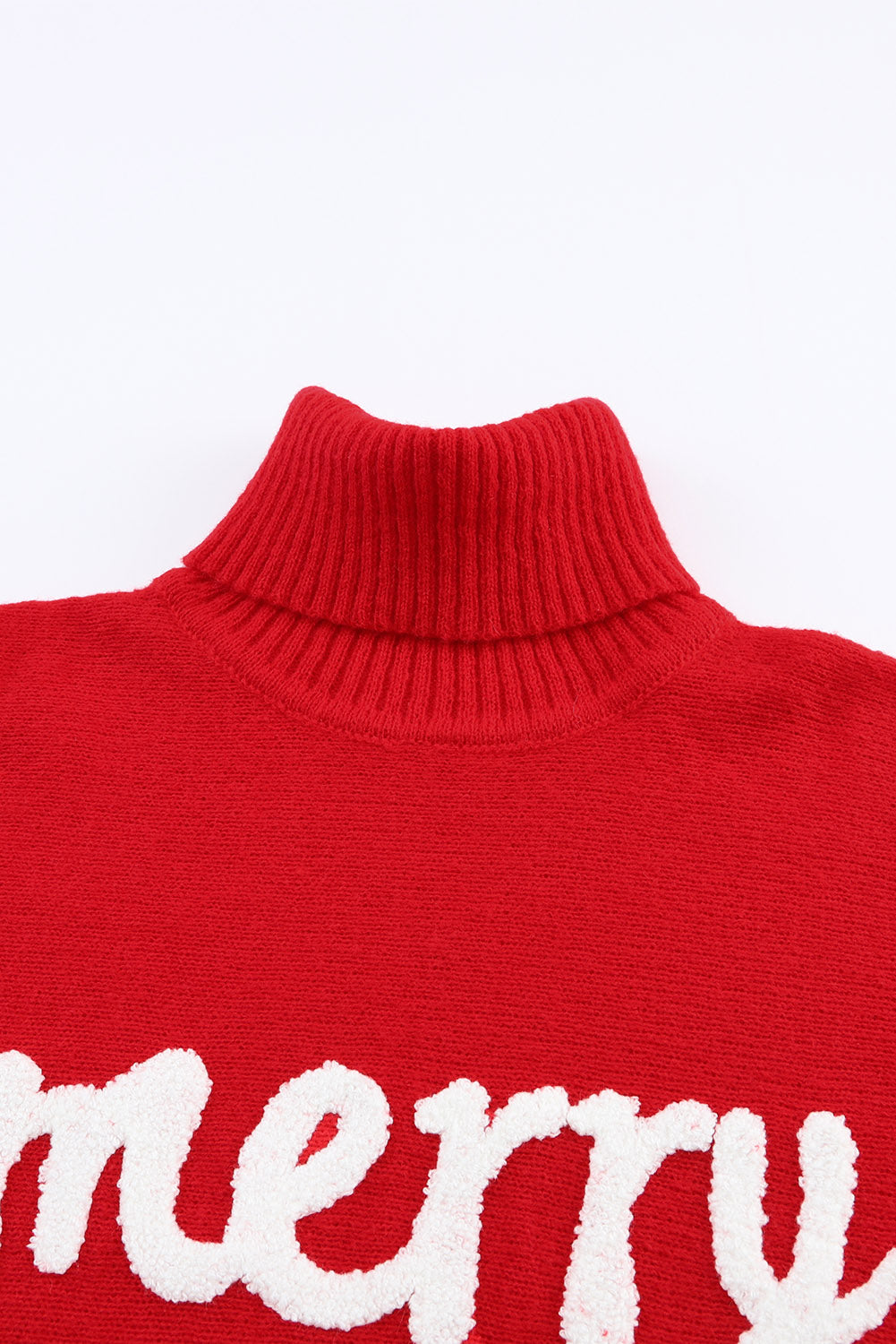 Red Merry Christmas Turtleneck Sweater