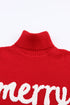 Red Merry Christmas Turtleneck Sweater