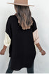 Long Sleeve Contrast Panel Blouse