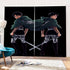 Cortinas de 2 paneles de Attack on Titan para cosplay, cortinas opacas para ventanas