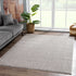 Alfombra peluda lavable Judy de color gris liso