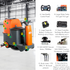 SUNMAX Ride-On Floor Scrubber, 41000 Sqft/H Efficiency, 18.5 Gal Tanks, 31-inch Squeegee Width