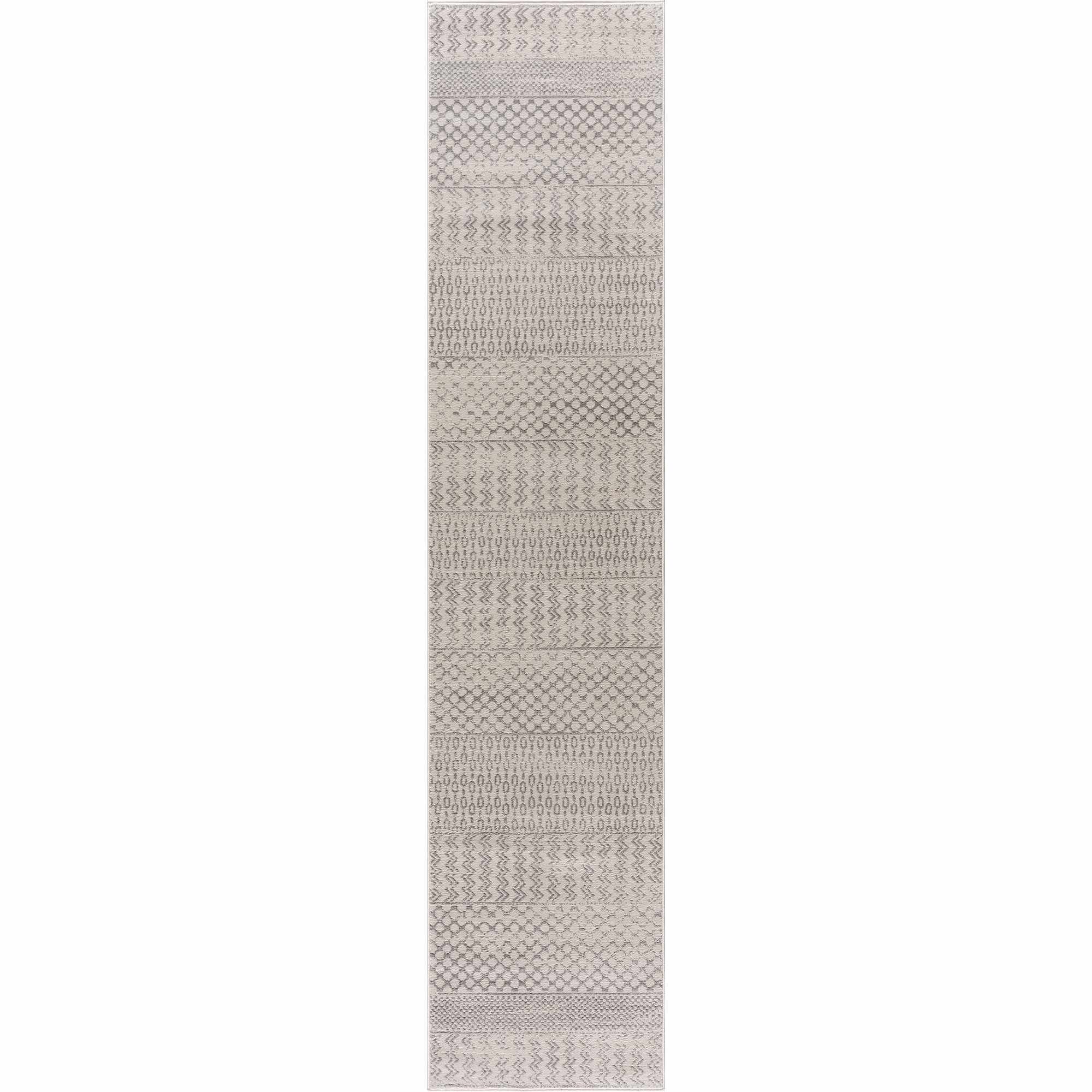 Alfombra azteca Tigri en color marfil y gris 2318 - Oferta