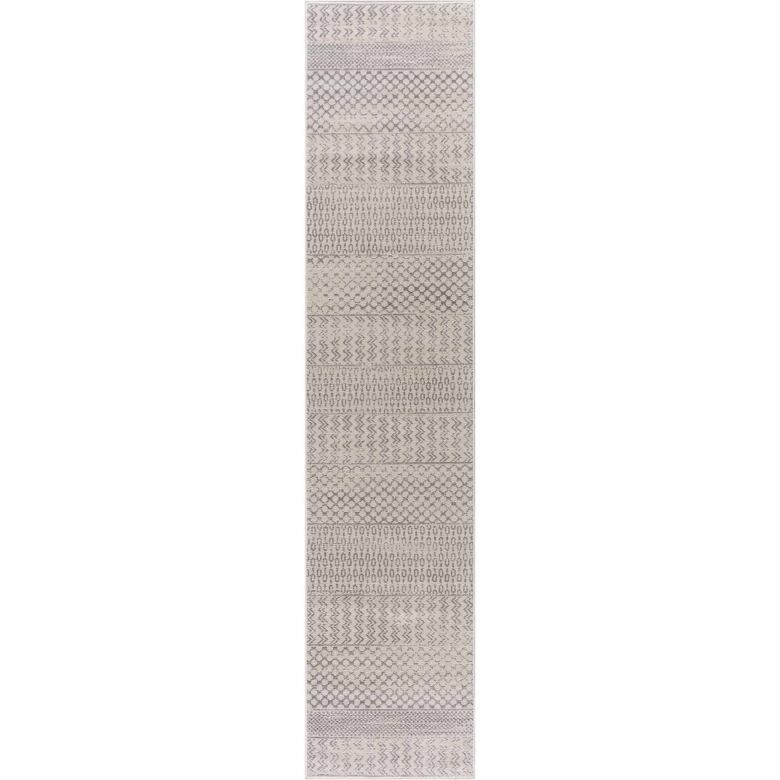 Alfombra azteca Tigri en color marfil y gris 2318 - Oferta