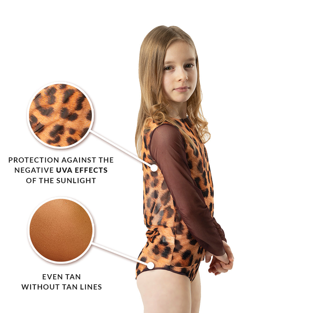 Kid's Girl's Smart Swim Panties Leopard