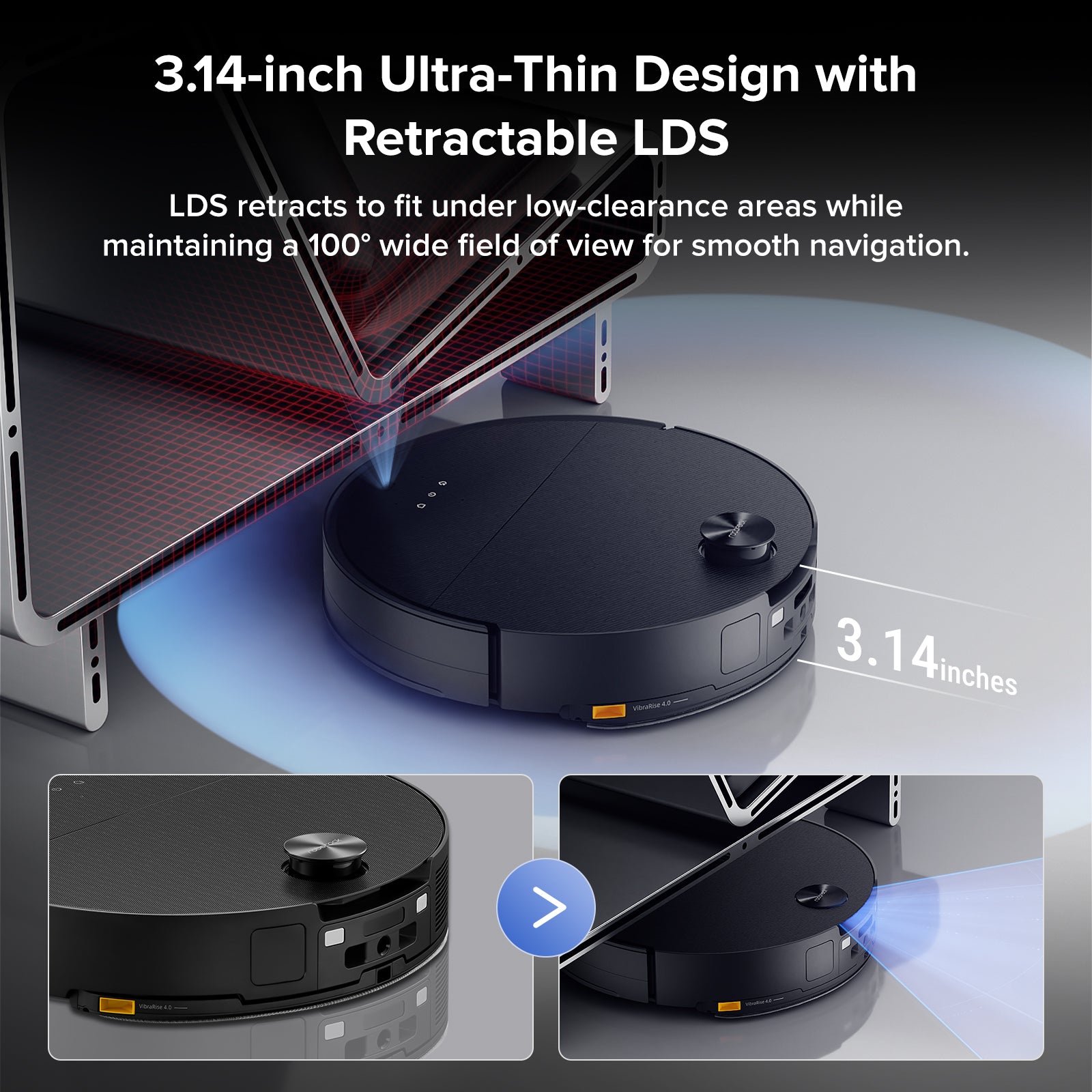 Roborock Saros 10 Robot Vacuum with Dual Anti-tangle System