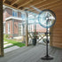 ACHAZEL 18" Outdoor Misting Pedestal Fan: 3-Speed, Adjustable Height, 120° Oscillation, Waterproof & UL Listed