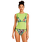 Tricks Green One-Piece Sleeveless Swimsuit