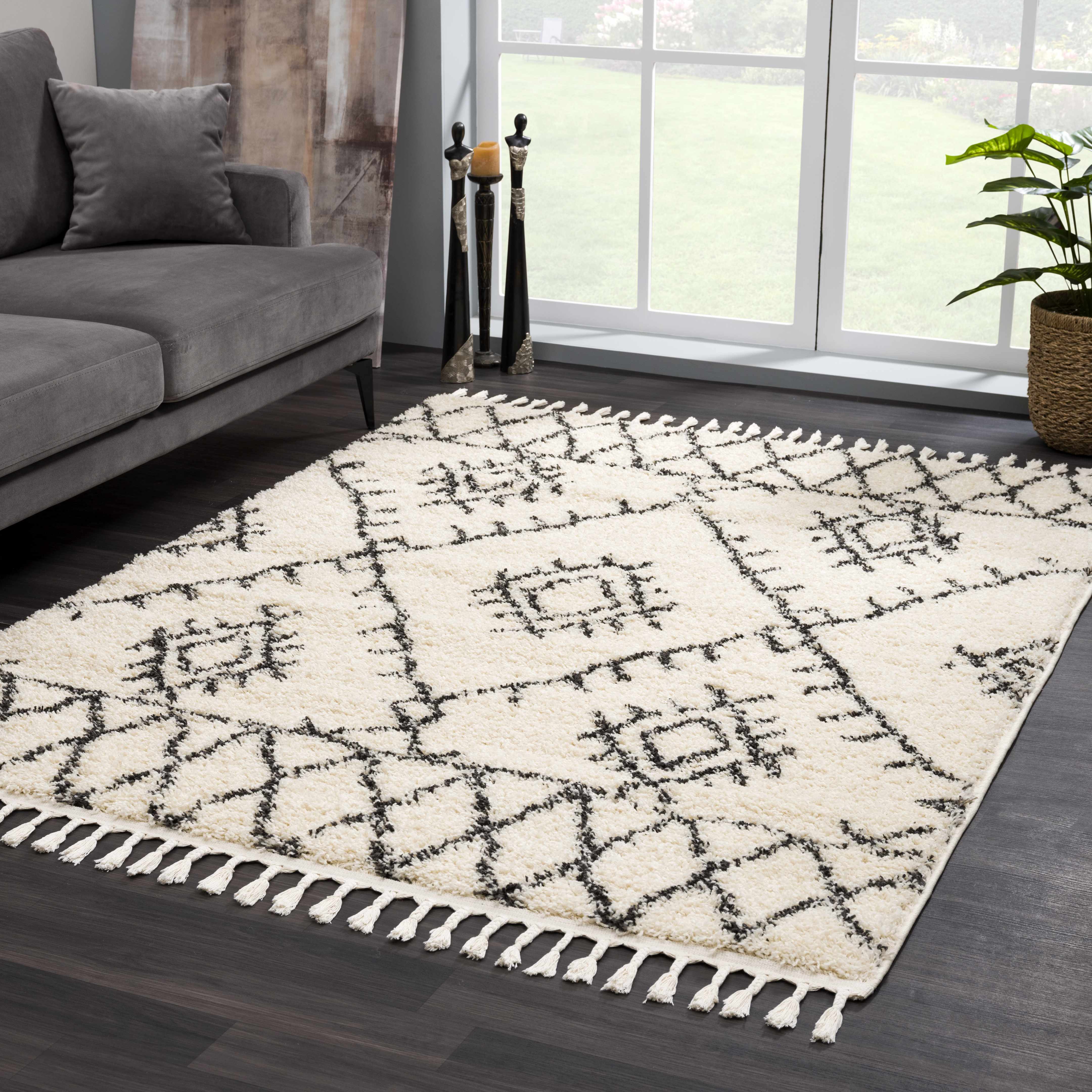 Emlenton Berber Shag con borlas - Liquidación