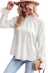 Versatile Pleated Mock Neck Top