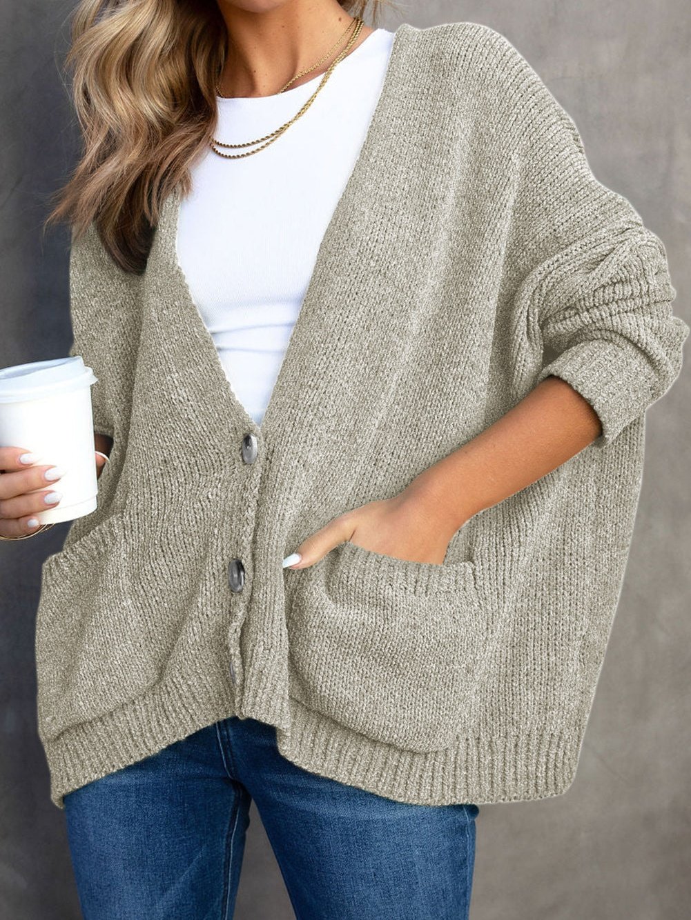 Baby Blue Viscose Cardigan