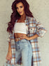 Women's Plaid Shirt Jacket