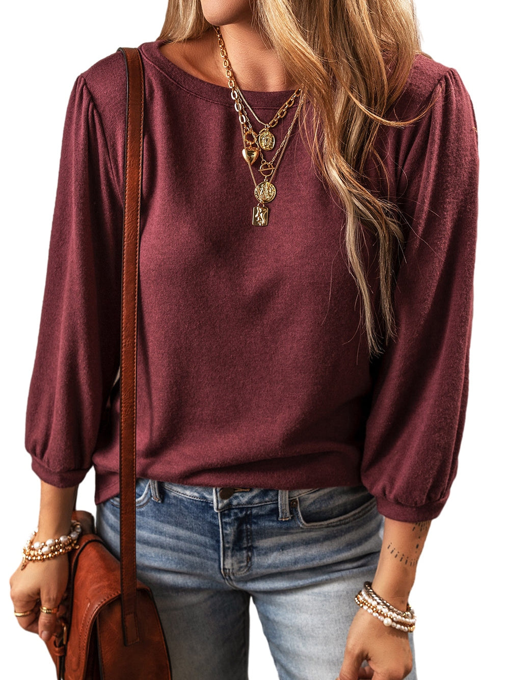 Elegant Maroon Top