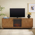 Mueble de TV moderno con chimenea eléctrica independiente de 70" de estilo escandinavo de Reema
