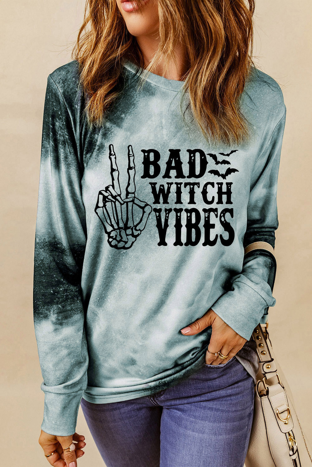 Gothic Tie Dye Long Sleeve Shirt
