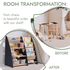2 in 1 Montessori Shelf for Books and Toys