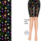 Black Paisley Colorful Shorts Leggings with pockets