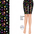 Black Paisley Colorful Shorts Leggings with pockets
