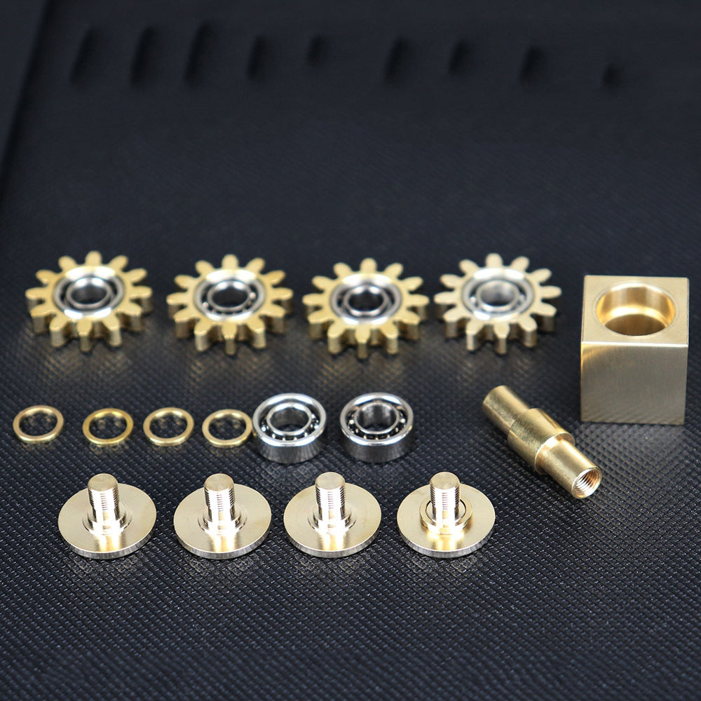 Brass Cube Gears Spinner Stress-Relieving Gadget
