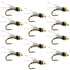 Beadhead Olive 3 Dollar Dip Serendipity Wet Fly Fishing Flies - 1 Dozen Flies Hook Size 16