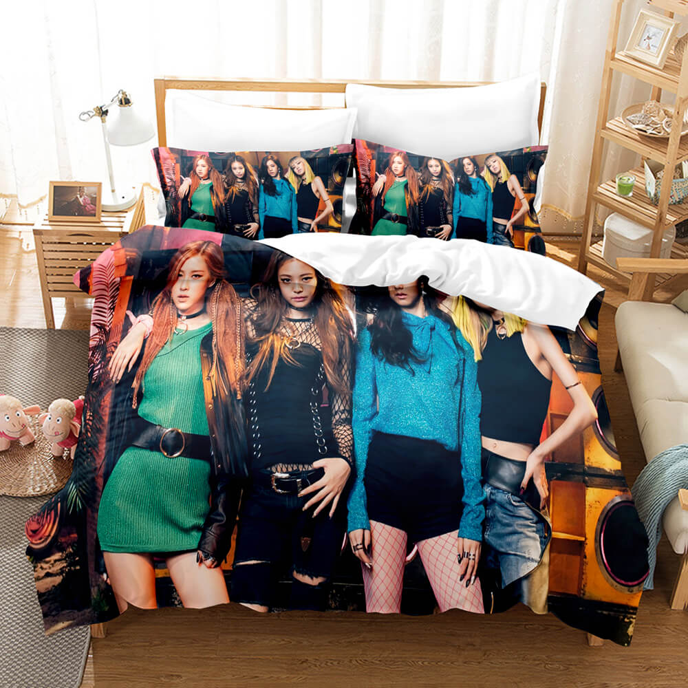 Juego de cama de cosplay de Blackpink, funda de edredón sin relleno