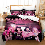 Juego de cama de cosplay de Blackpink, funda de edredón sin relleno