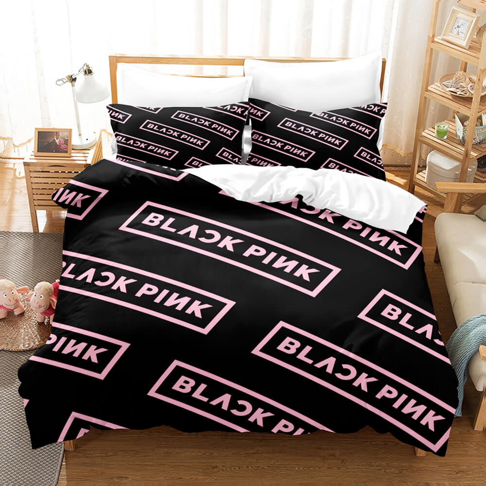 Juego de cama de cosplay de Blackpink, funda de edredón sin relleno