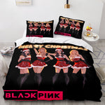 Juego de cama de cosplay de Blackpink, funda de edredón sin relleno