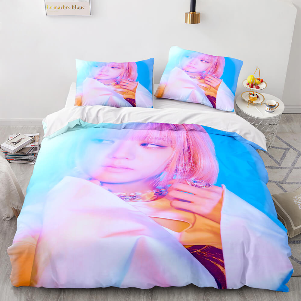 Juego de cama de cosplay de Blackpink, funda de edredón sin relleno