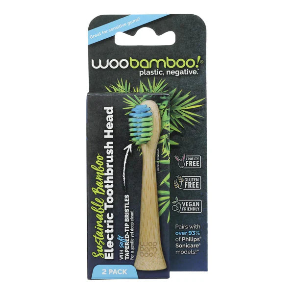 Woobamboo - Cabezal de cepillo de dientes eléctrico sostenible (paquete de 6)