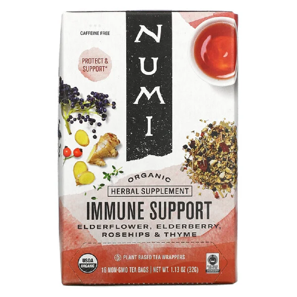 Té de hierbas Numi Tea para el apoyo inmunitario (paquete de 6 x 16 bolsitas)