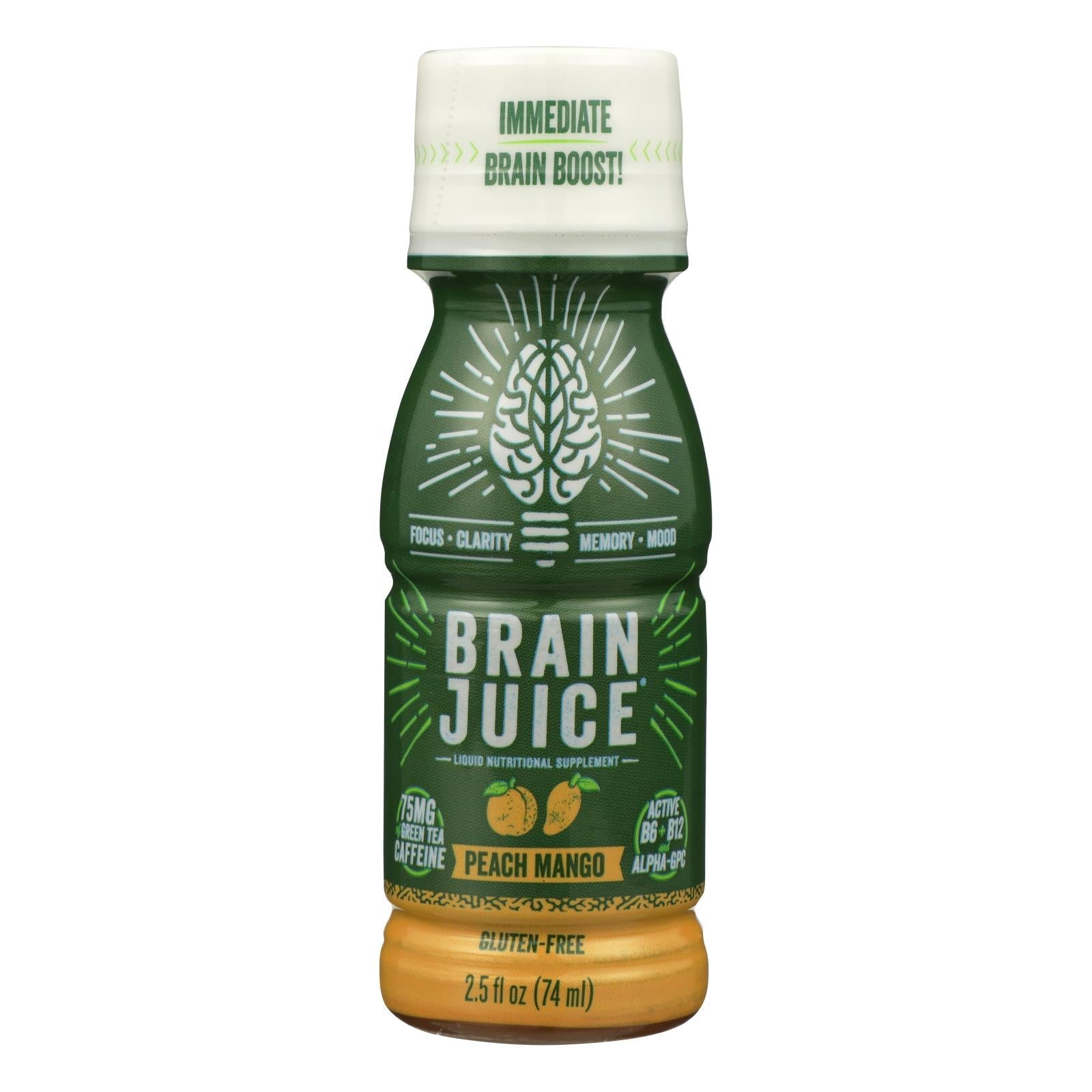 Jugo cerebral de melocotón y mango (paquete de 12 - 2,5 fl. oz.)