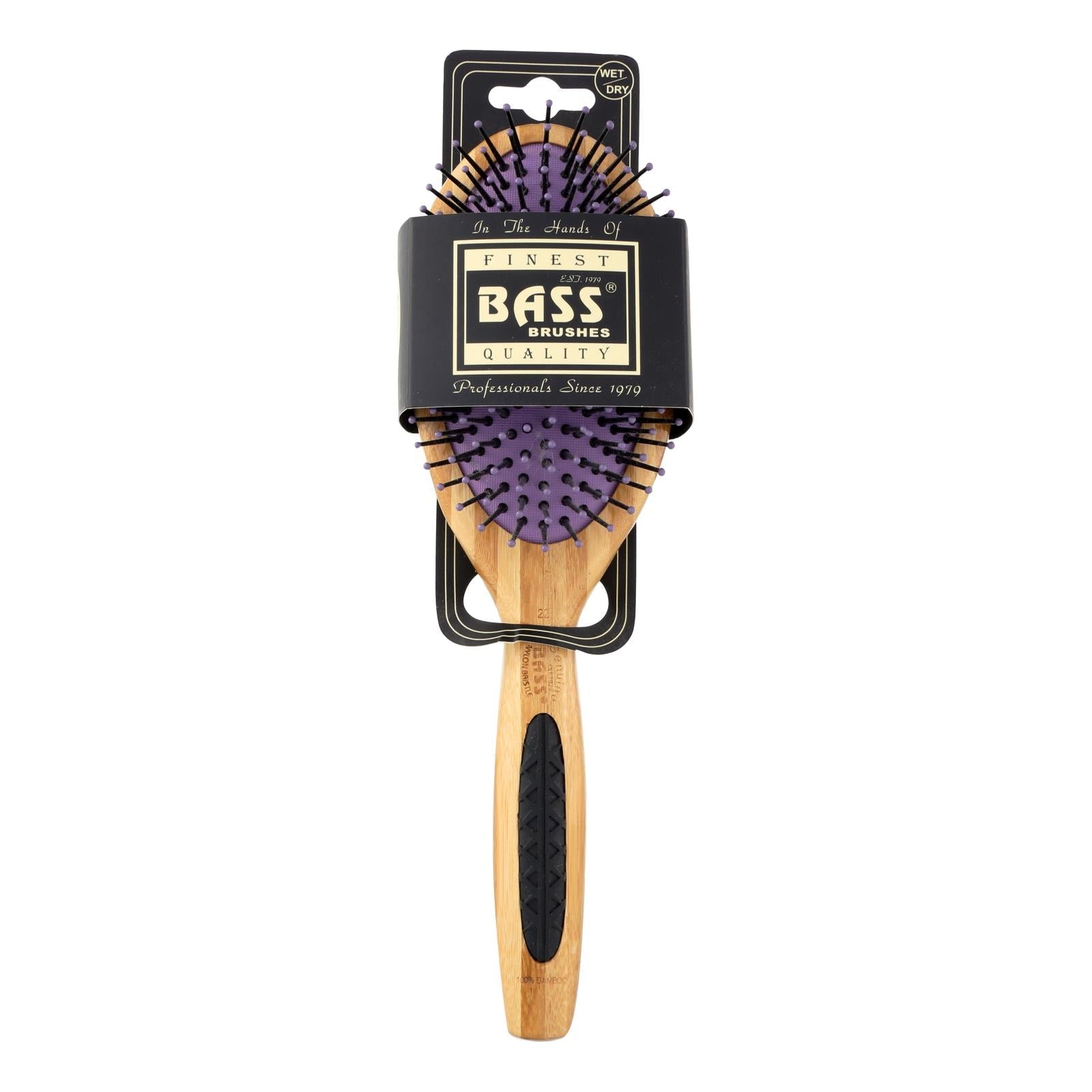 Cepillo de cerdas de nailon Bass Brushes para un peinado suave, ovalado grande