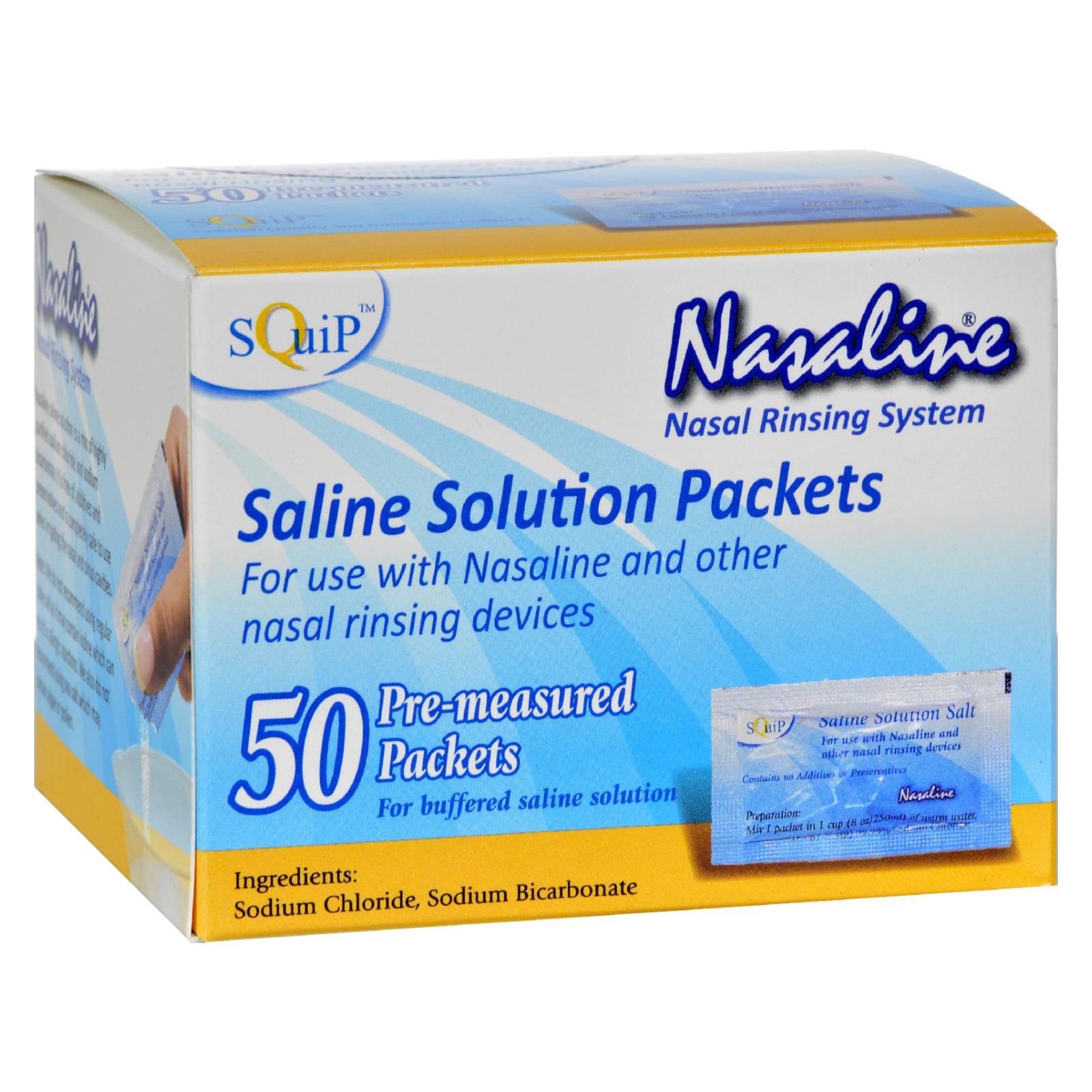 Paquetes de sales nasales premedidos Squip Nasaline (paquete de 50) 