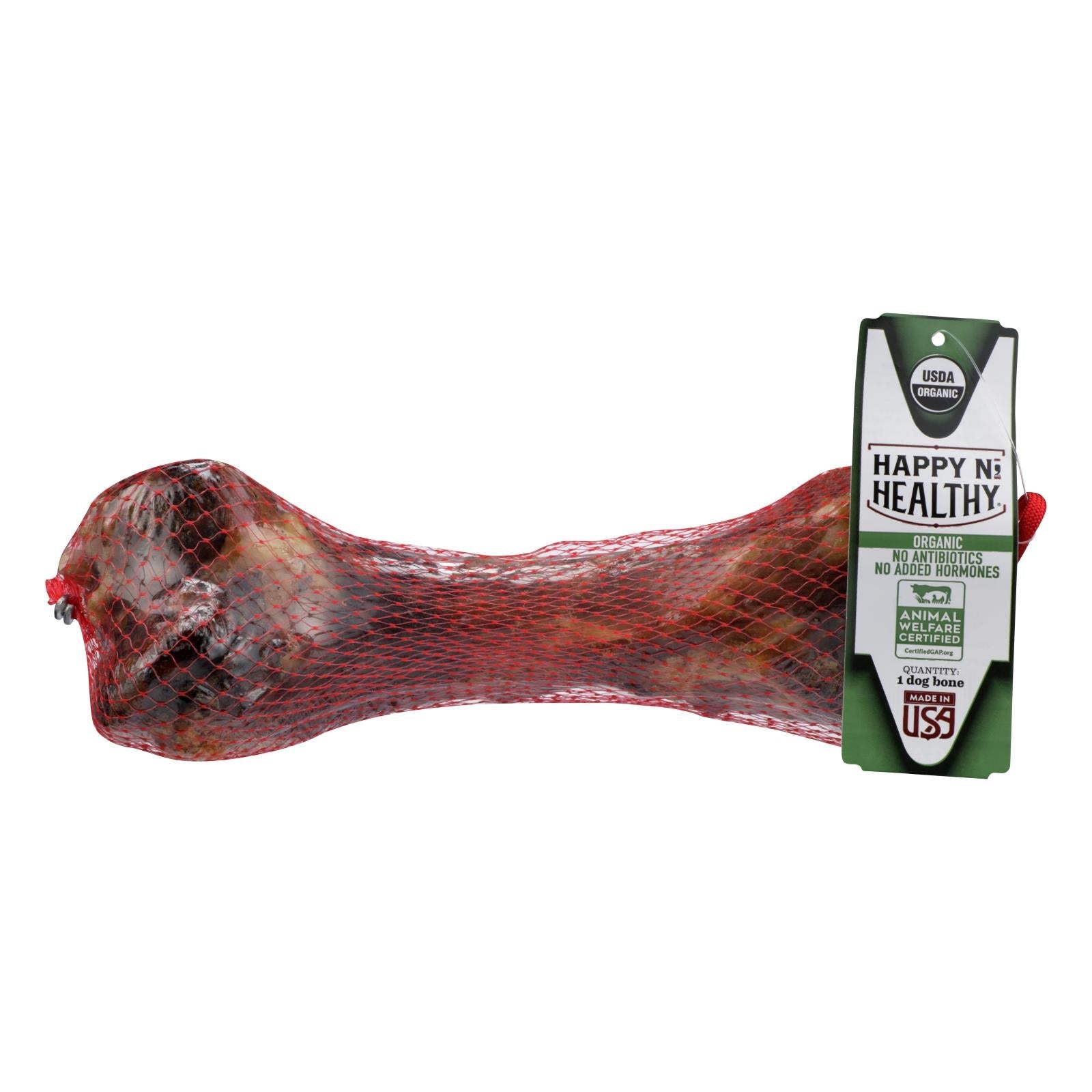 Hueso de cerdo para perro Happy N Healthy Pet (paquete de 6 - 1 unidad), 0.9°