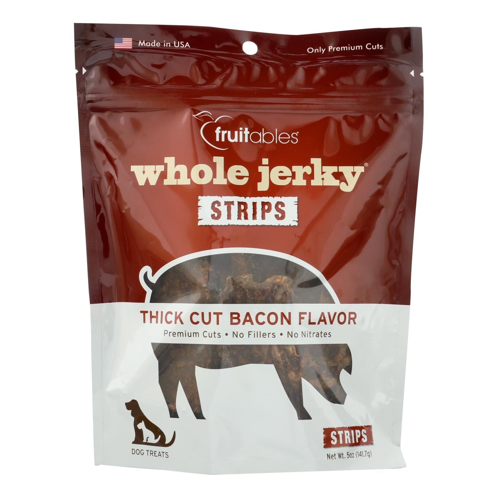 Golosinas para perros con tocino y cecina entera de Fruitables (paquete de 8, 5 oz)