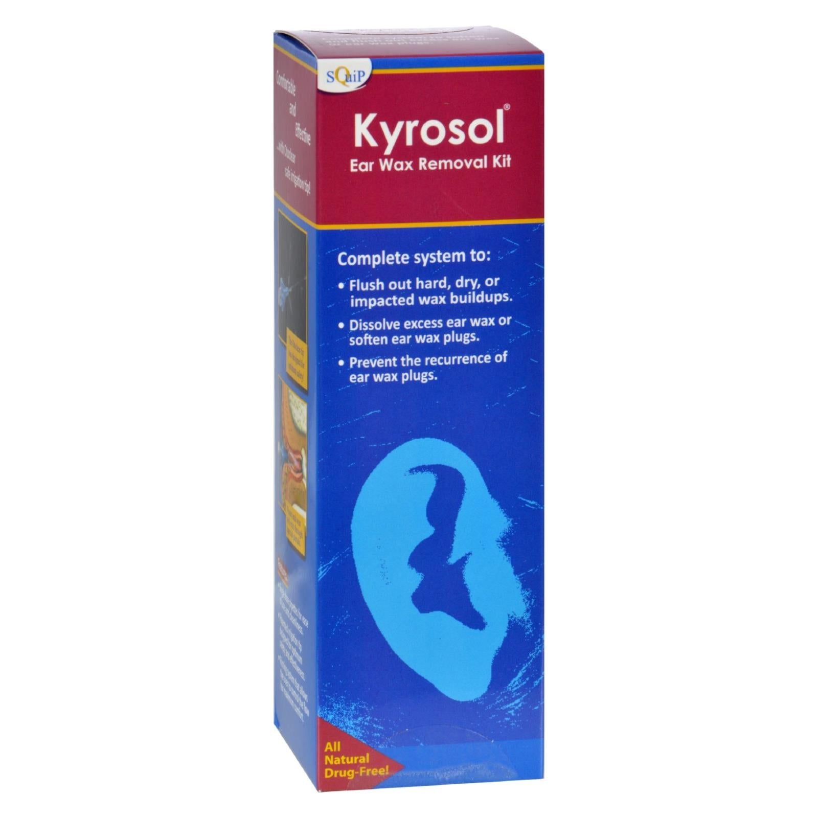 Sistema de disolución de cerumen Squip Kyrosol, 10 sobres desechables