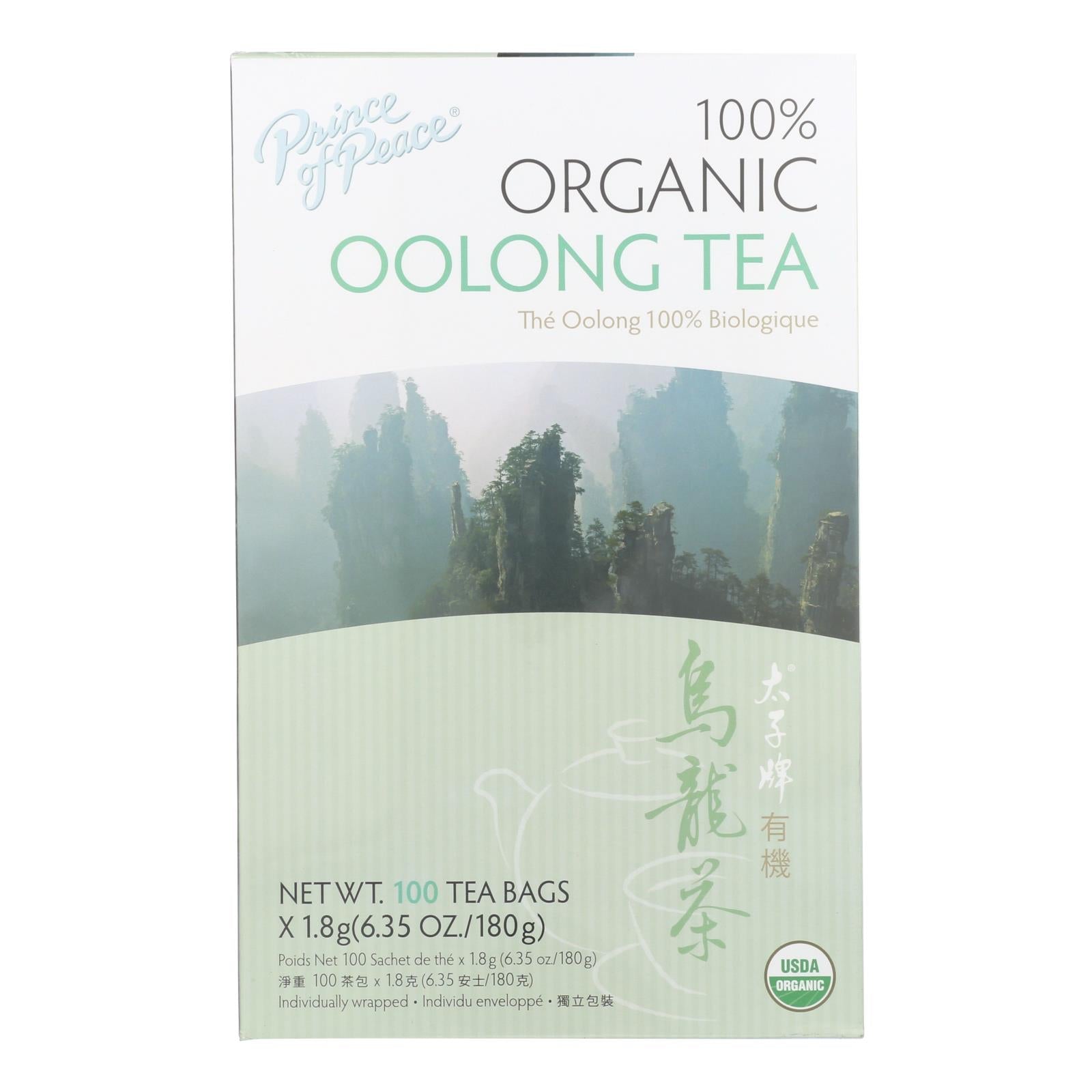 Té oolong orgánico Prince of Peace, 100 unidades