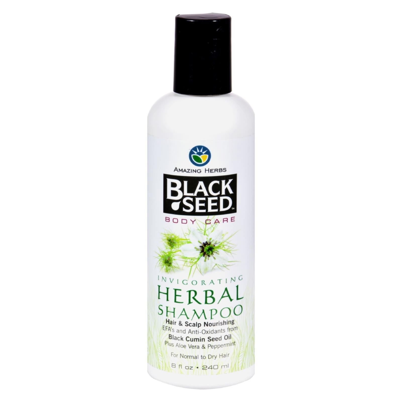 Champú de semilla negra a base de hierbas (8 oz) para el crecimiento del cabello y el control de la caspa