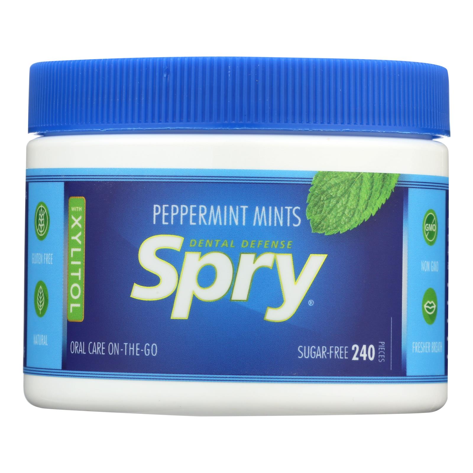 Gemas de xilitol de menta Spry (240 piezas)