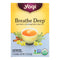 Té de hierbas Yogi Tea Breathe Deep, sin cafeína, paquete de 6 bolsitas de té