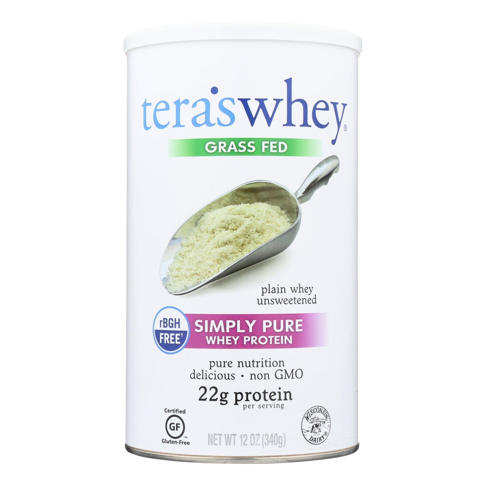 Proteína de suero de leche Tera's - Sin RBGH, 12 oz sin azúcar