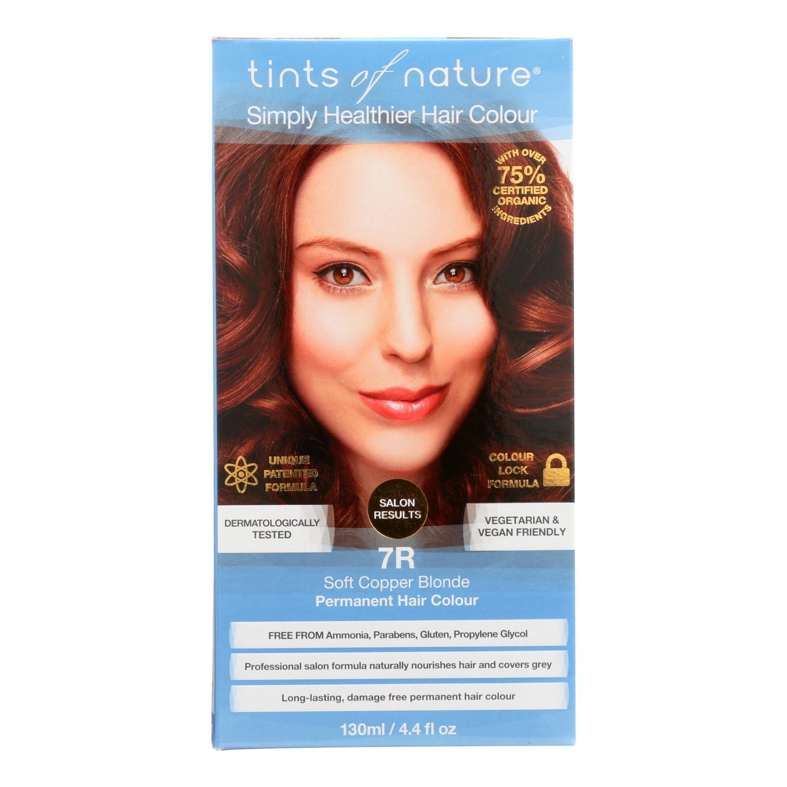 Tinte semipermanente para cabello rubio cobrizo suave Tints of Nature - 127 ml