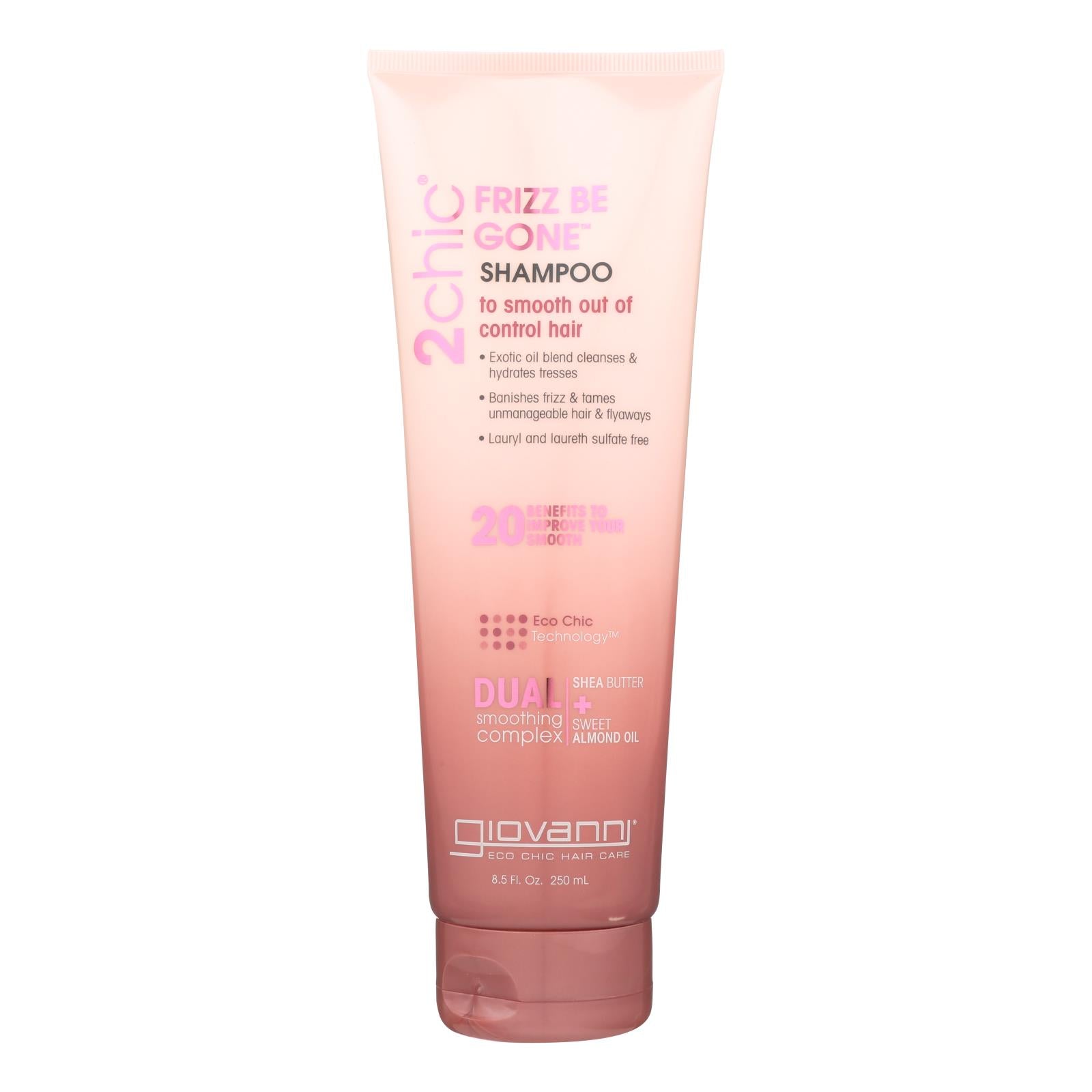 Champú Giovanni 2chic con manteca de karité y almendras para un cabello más suave y brillante (8.5 onzas líquidas) 