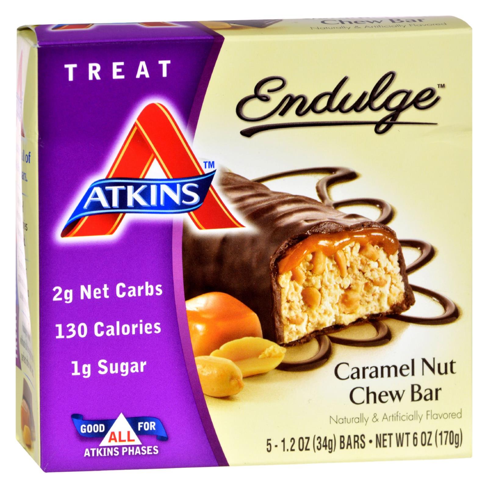Barras masticables de nueces y caramelo Atkins Endulge (paquete de 5)