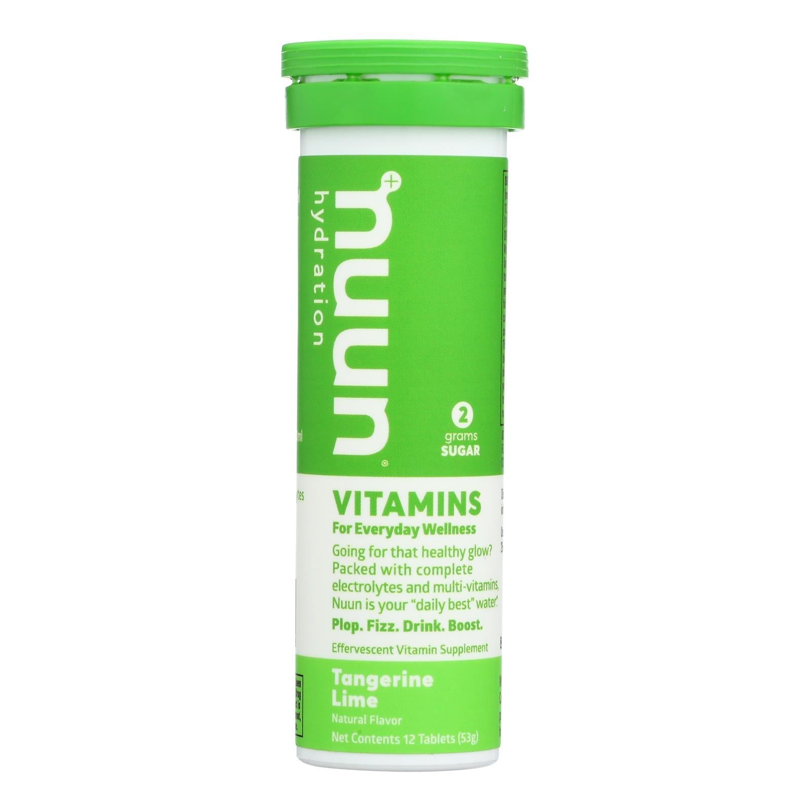 Tabletas Nuun Vitamins Drink - Mandarina y Lima (Paquete de 8 - 12 tabletas)