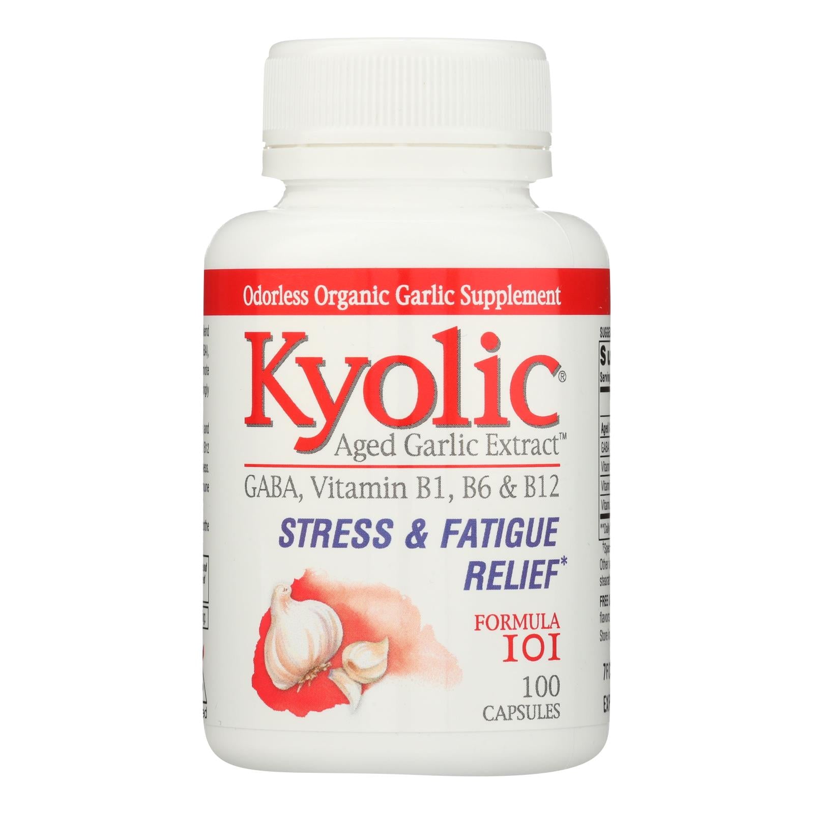 Fórmula Kyolic 101 para el alivio del estrés y la fatiga, 100 cápsulas
